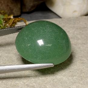 Aventurine Gemstone in 24.5 mm Size for Sale, Aventurine Stone in Medium Green Color