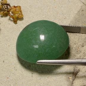 Aventurine Gemstone in 24.7 mm Size for Sale, Aventurine Stone in Pine Green Color