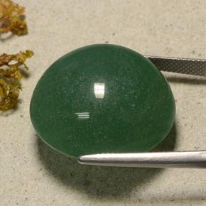 Aventurine Gemstone in 24.7 mm Size for Sale, Aventurine Stone in Medium Green Color
