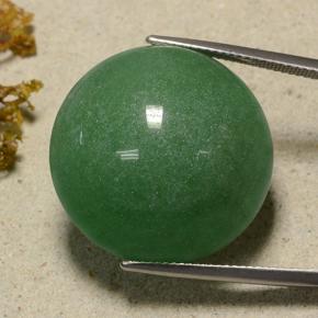 48.59 ct Green Aventurine Gemstone, Aventurine Gem in Round Cabochon Shape for Sale.