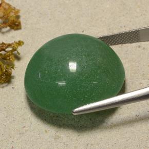 Aventurine Gemstone in 24.3 mm Size for Sale, Aventurine Stone in Deep Green Color