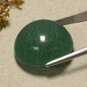 Aventurine Gemstone in 24.8 mm Size for Sale, Aventurine Stone in Pine Green Color