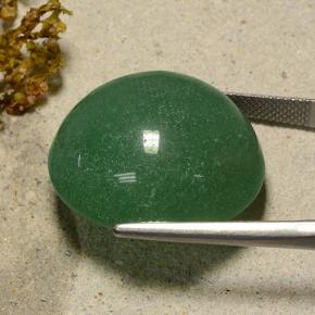 Aventurine Gemstone in 24.5 mm Size for Sale, Aventurine Stone in Medium Green Color