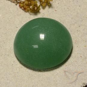 47.08 ct Green Aventurine Stone, Natural Aventurine in Round Cabochon Shape for Sale