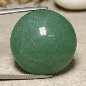 48.95 ct Green Aventurine Gemstone, Aventurine Gem in Round Cabochon Shape for Sale.