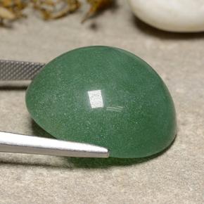Aventurine Gemstone in 24.6 mm Size for Sale, Aventurine Stone in Medium Green Color