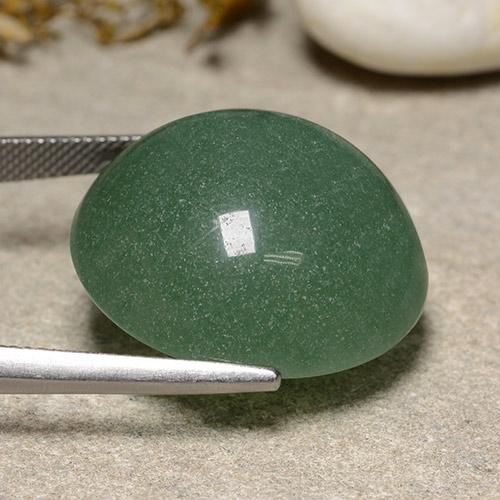 Aventurine Gemstone in 24.2 mm Size for Sale, Aventurine Stone in Medium Green Color