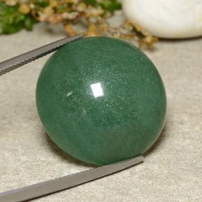 44.34 ct Green Aventurine Stone, Natural Aventurine in Round Cabochon Shape for Sale