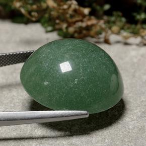 Aventurine Gemstone in 24.3 mm Size for Sale, Aventurine Stone in Deep Green Color