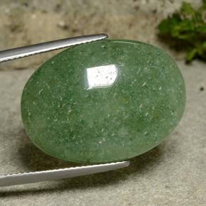 27.80 ct Green Aventurine Stone, Natural Aventurine in Oval Cabochon Shape for Sale