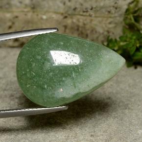 20.62 ct Green Aventurine Stone, Natural Aventurine in Pear Cabochon Shape for Sale