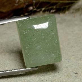 13.91 ct Green Aventurine Gemstone, Aventurine Gem in Baguette Cabochon Shape for Sale.