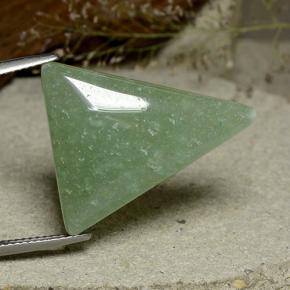 20.16 ct Green Aventurine Stone, Natural Aventurine in Trillion Cabochon Shape for Sale
