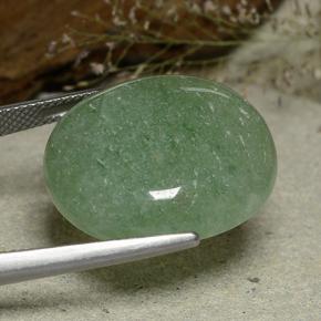 Aventurine Gemstone in 22.4 x 20.9 mm Size for Sale, Aventurine Stone in Medium-Light Green Color
