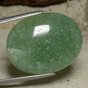 31.07 ct Green Aventurine Stone, Natural Aventurine in Oval Cabochon Shape for Sale