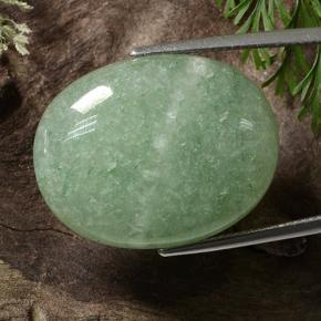 29.91 ct Green Aventurine Stone, Natural Aventurine in Oval Cabochon Shape for Sale
