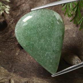 18.14 ct Green Aventurine Stone, Natural Aventurine in Pear Cabochon Shape for Sale