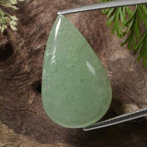 16.17 ct Green Aventurine Gemstone, Aventurine Gem in Pear Cabochon Shape for Sale.