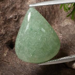 10.93 ct Green Aventurine Gemstone, Aventurine Gem in Pear Cabochon Shape for Sale.