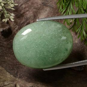 29.29 ct Green Aventurine Stone, Natural Aventurine in Oval Cabochon Shape for Sale