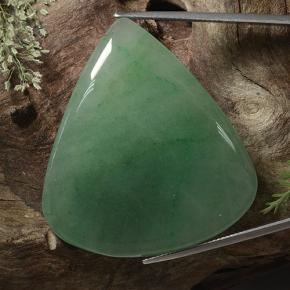 89.12 ct Green Aventurine Gemstone, Aventurine Gem in Pear Cabochon Shape for Sale.