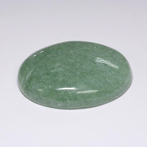 Aventurine Gemstone in 39.4 x 30.3 mm Size for Sale, Aventurine Stone in Light Moss Green Color