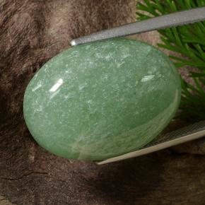 29.10 ct Green Aventurine Stone, Natural Aventurine in Oval Cabochon Shape for Sale