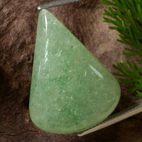 24.31 ct Green Aventurine Gemstone, Aventurine Gem in Pear Cabochon Shape for Sale.