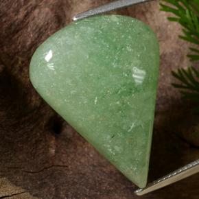 24.31 ct Green Aventurine Stone, Natural Aventurine in Pear Cabochon Shape for Sale