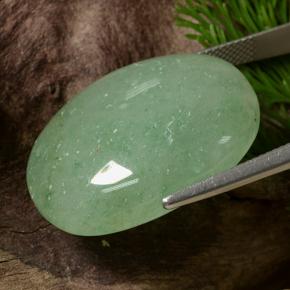 Aventurine Gemstone in 27.6 x 19.6 mm Size for Sale, Aventurine Stone in Light Sage Green Color