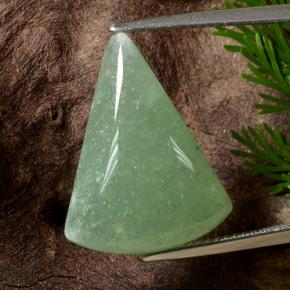 12.64 ct Green Aventurine Gemstone, Aventurine Gem in Trillion Cabochon Shape for Sale.