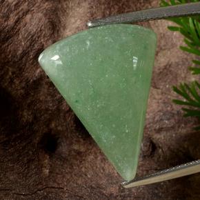 12.64 ct Green Aventurine Stone, Natural Aventurine in Trillion Cabochon Shape for Sale