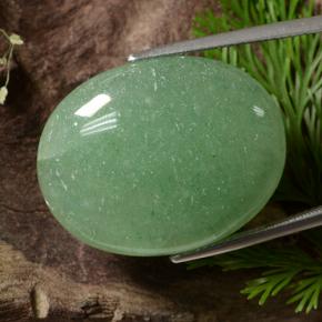 35.77 ct Green Aventurine Stone, Natural Aventurine in Oval Cabochon Shape for Sale