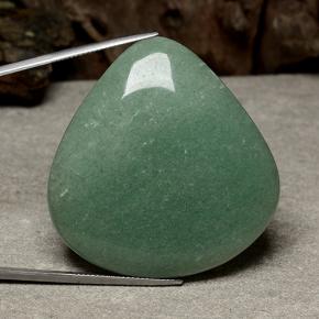 104.24 ct Green Aventurine Gemstone, Aventurine Gem in Pear Cabochon Shape for Sale.