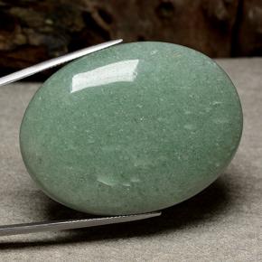123.68 ct Green Aventurine Stone, Natural Aventurine in Oval Cabochon Shape for Sale