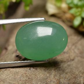 6.05 ct Green Aventurine Stone, Natural Aventurine in Oval Cabochon Shape for Sale