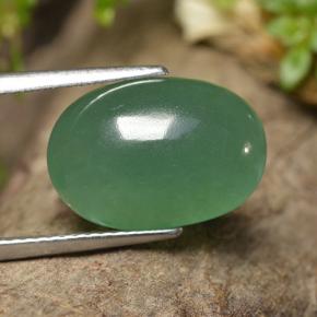 6.92 ct Green Aventurine Stone, Natural Aventurine in Oval Cabochon Shape for Sale