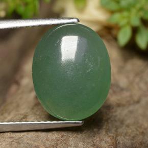 5.40 ct Green Aventurine Gemstone, Aventurine Gem in Oval Cabochon Shape for Sale.