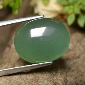 5.40 ct Green Aventurine Stone, Natural Aventurine in Oval Cabochon Shape for Sale