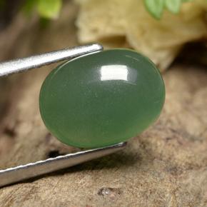 3.63 ct Green Aventurine Stone, Natural Aventurine in Oval Cabochon Shape for Sale