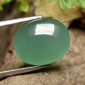 5.74 ct Green Aventurine Stone, Natural Aventurine in Oval Cabochon Shape for Sale