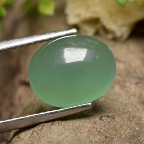 3.64 ct Green Aventurine Stone, Natural Aventurine in Oval Cabochon Shape for Sale