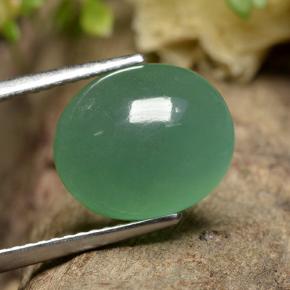 5.69 ct Green Aventurine Stone, Natural Aventurine in Oval Cabochon Shape for Sale