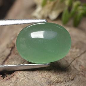 3.46 ct Green Aventurine Stone, Natural Aventurine in Oval Cabochon Shape for Sale