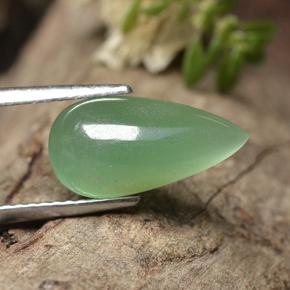 2.85 ct Green Aventurine Stone, Natural Aventurine in Pear Cabochon Shape for Sale