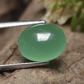 2.96 ct Green Aventurine Stone, Natural Aventurine in Oval Cabochon Shape for Sale