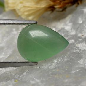 2.14 ct Green Aventurine Stone, Natural Aventurine in Pear Cabochon Shape for Sale