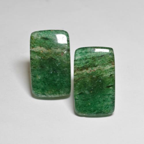 Forest Green Aventurine Gem - 8.2ct Baguette Cabochon (ID: 575956)