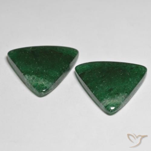 Aventurine Gemstones in 20 x 20 mm (calibrated) Size for Sale, Aventurine Stones in Deep Green Color