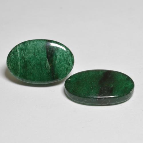 13.04 ctw Green Aventurine Gemstones, Aventurine Gems in Oval Cabochon Shape for Sale.